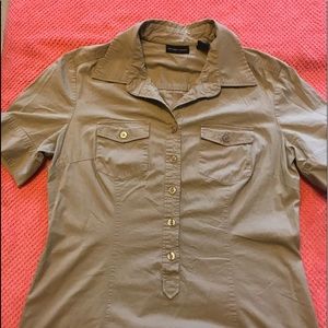 NY&co Tan button down dress.